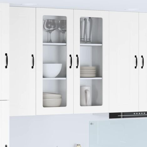 vidaXL Pannello lavastoviglie Kalmar Bianco Lucido 80 x 31 x 100 cm