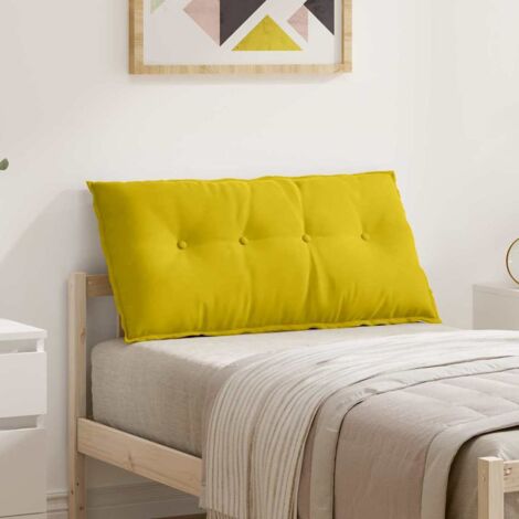 Cuscino per Schiena Giallo 100 x 50 cm Tessuto in Cords vidaXL