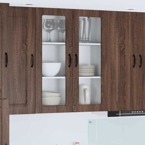 vidaXL Pannello lavastoviglie Kalmar Rovere Marrone 80 x 31 x 100 cm