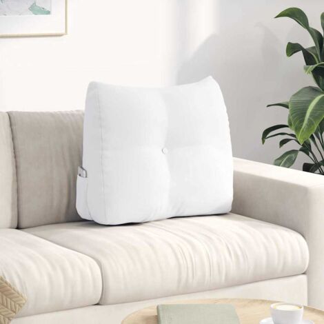 Cuscino per Schiena Bianco 60 x 24 x 50 cm Tessuto vidaXL