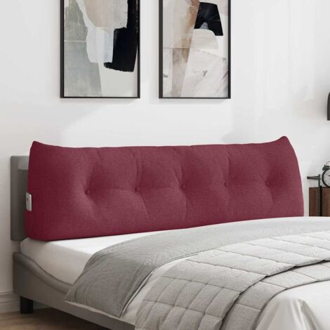 Cuscino per Schiena Rosso Vino 160 x 24 x 50 cm Tessuto vidaXL