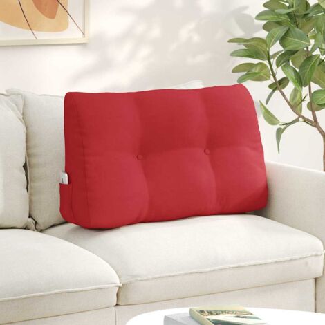 Cuscino per Schiena Rosso 80 x 24 x 50 cm Tessuto vidaXL