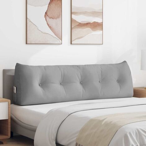 Cuscino per Schiena Grigio Nuvola 160 x 24 x 50 cm Tessuto vidaXL