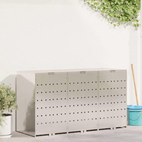 Contenitore per Rifiuti per 3 Bidoni 340 x 77.5 x 115.5 cm vidaXL