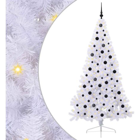 Albero di Natale artificiale Bianco 210 cm PVC e Acciaio vidaXL (1/5)