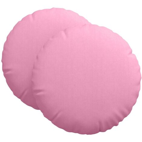 Cuscini per Seduta 2 pcs Rosa Ø80 x 29 cm Tessuto vidaXL