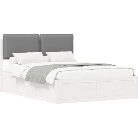 Letto con Testiera Rivestita Grigio chiaro 150 x 200 cm vidaXL (1/5)