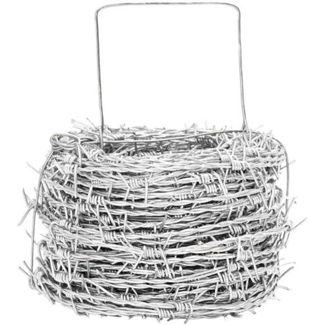 Fil di Ferro Spinato Argento 50 m Acciaio Zincato a Caldo vidaXL