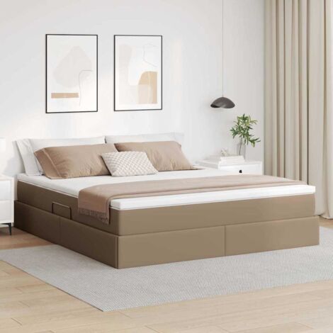 Letto con contenitore e materasso Cappuccino 160 x 200 cm vidaXL (1/5)