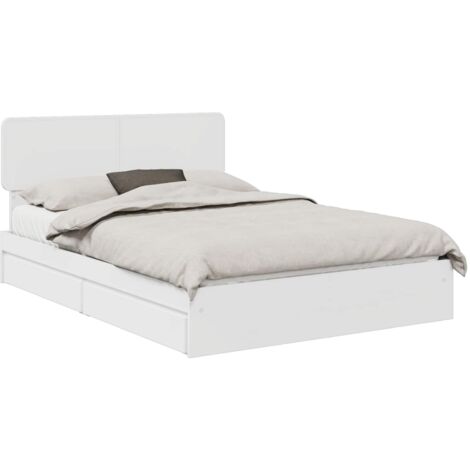 Letto con Contenitore Bianco 160 x 200 cm Legno multistrato vidaXL