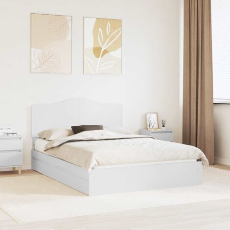 Letto con Contenitore Bianco 140 x 190 cm Legno multistrato vidaXL