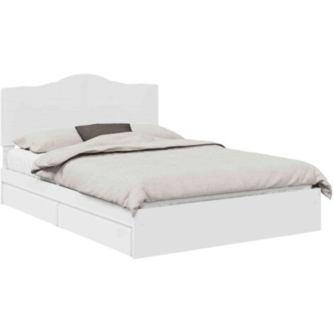 Letto con Contenitore Bianco 160 x 200 cm Legno multistrato vidaXL