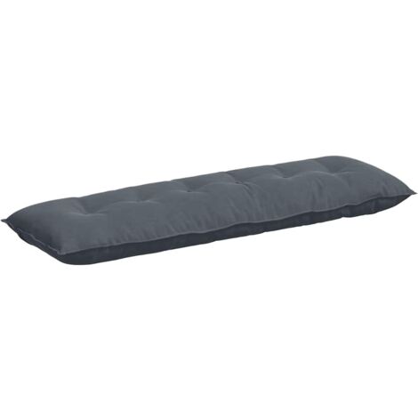 Cuscino per Schiena Grigio scuro 160 x 50 cm Tessuto in Cords vidaXL