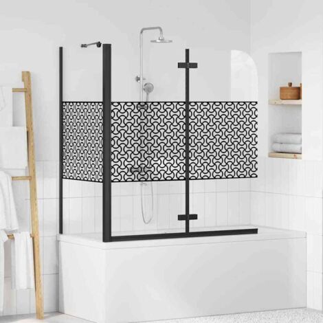 Chiusura per Bagno Geometrico Nero 120 x 67 x 129 cm vidaXL