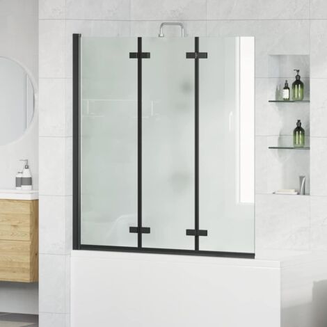 Involucro Doccia Nero 130 x 138 cm Vetro ESG e Alluminio vidaXL