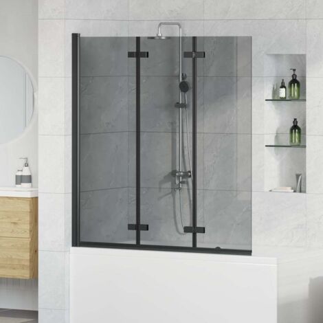 Involucro Doccia Nero 130 x 138 cm Vetro ESG e Alluminio vidaXL