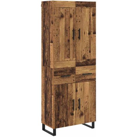 vidaXL Credenza Legno vecchio 69,5 x 34 x 180 cm Legno multistrato (1/5)