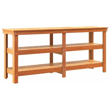 Banco da lavoro Marrone cerato 181.5 x 50 x 80 cm Pino massello vidaXL