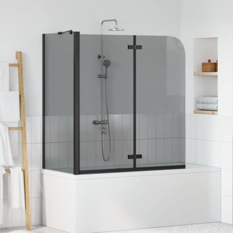 Involucro Doccia Nero 120 x 68 x 130 cm Vetro ESG e Alluminio vidaXL