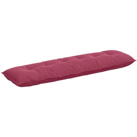 Cuscino per Schiena Rosso Vino 180 x 50 cm Tessuto in Cords vidaXL