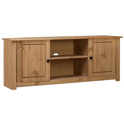 Moble TV 120x40x50 cm in Legno Massello di Pino Panama Range vidaXL (1/5)