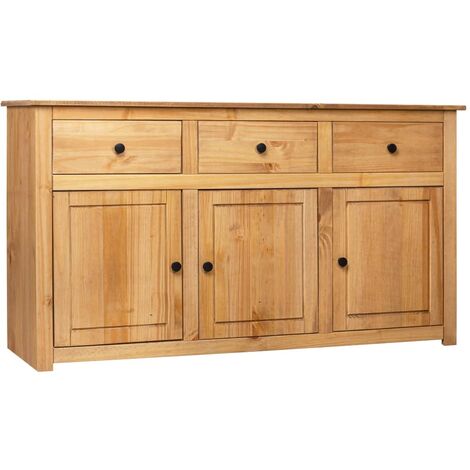 Credenza 135x40x80 cm in Legno Massello di Pino Panama Range vidaXL