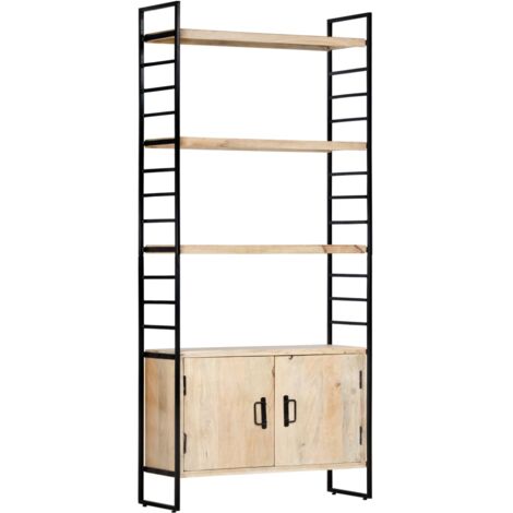 vidaXL Libreria a 4 Livelli 80x30x180 cm in Legno Massello di Mango (1/5)
