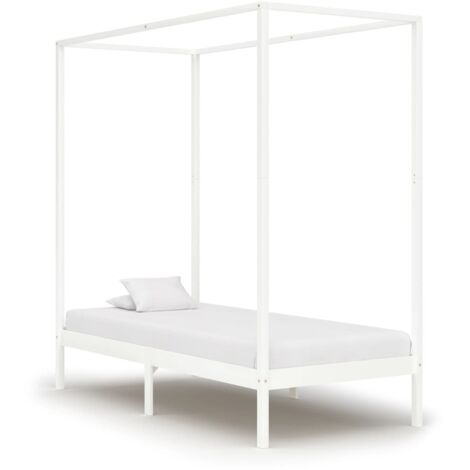 Giroletto Baldacchino senza Materasso 100x200 cm Legno Bianco vidaXL (1/5)