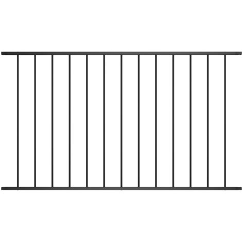 Vidaxl – Pannello di recinzione in acciaio verniciato a polvere 1,63x1,25 m – Resistente agli agenti atmosferici – Barriera protettiva per giardino – Colore nero (1/5)