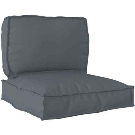Set di Cuscini per Pallet 2 pcs Antracite Tessuto Oxford vidaXL