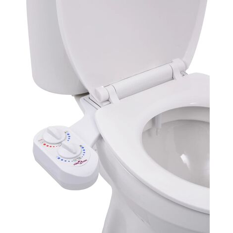 Bidet Accessorio per WC Acqua Calda e Fredda a Ugello Singolo