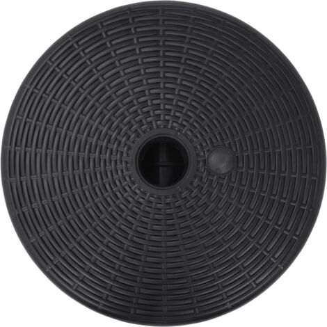 Base Per Ombrellone Yaheetech 4 Pezzi - Riempibile Con Sabbia O Acqua, 52L HDPE Per Giardino, Esterno, Veranda - Nero - Foto 5