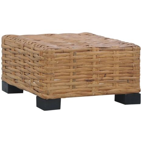 Tavolino da Salotto 47x47x28 cm in Rattan Naturale vidaXL