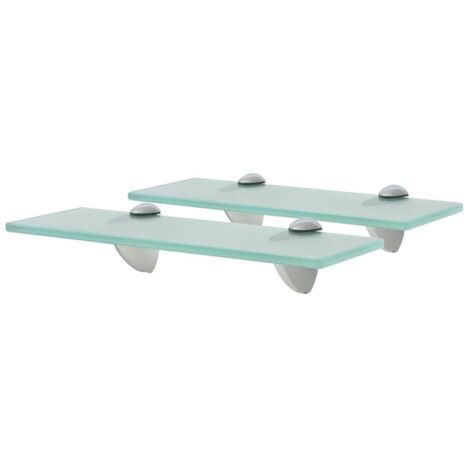 vidaXL Mensole Galleggianti 2 pz in Vetro 30x10 cm 8 mm