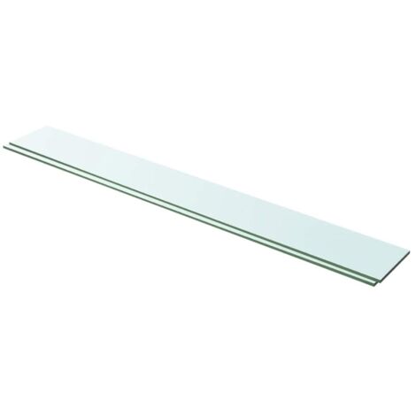 vidaXL Mensole in Vetro Trasparente 2 pz 100x12 cm
