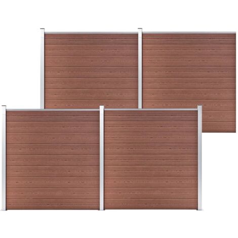 vidaXL Recinzione da Giardino in WPC 699x186 cm Marrone