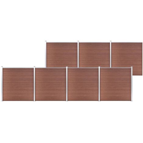 vidaXL Recinzione da Giardino in WPC 1218x186 cm Marrone