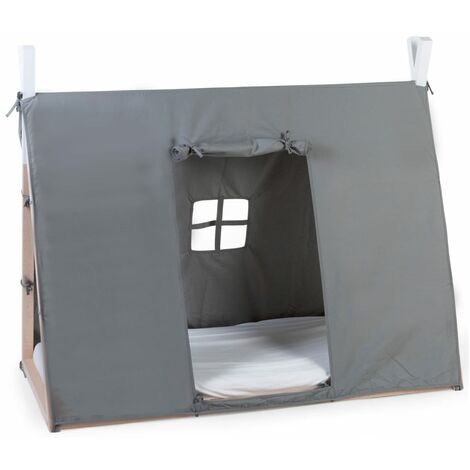 CHILDHOME Copertura per Letto a Forma di Tenda 70x140 cm Grigia - Grigio