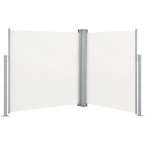 vidaXL Tenda da Sole Laterale Retrattile Crema 140x600 cm
