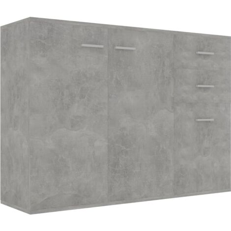 Credenza Grigio Cemento 105x30x75 cm in Legno Multistrato vidaXL