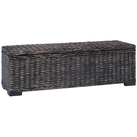 vidaXL Scatola di Stoccaggio con archiviazione Nero 110 x 35 x 45 cm