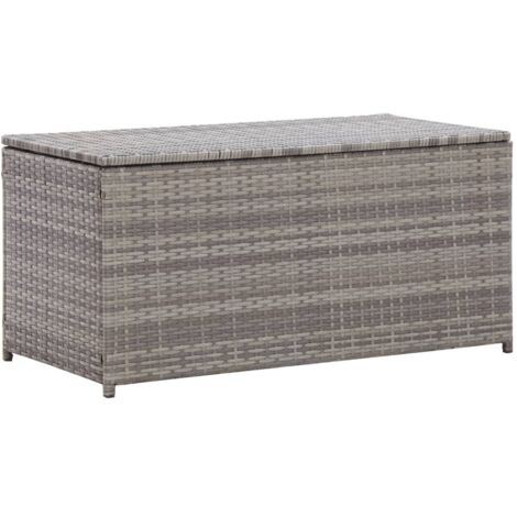 Vidaxl – Baule da giardino in polyrattan 100x50x50 cm – Struttura in acciaio antiruggine – Fodera impermeabile con cerniera – Piedini rialzati per ventilazione (1/5)