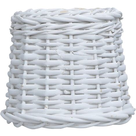 Paralume in Vimini 25x17 cm Bianco vidaXL
