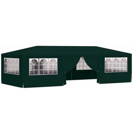 vidaXL Gazebo Professionale con Pareti 4x9 m Verde 90 g/m²