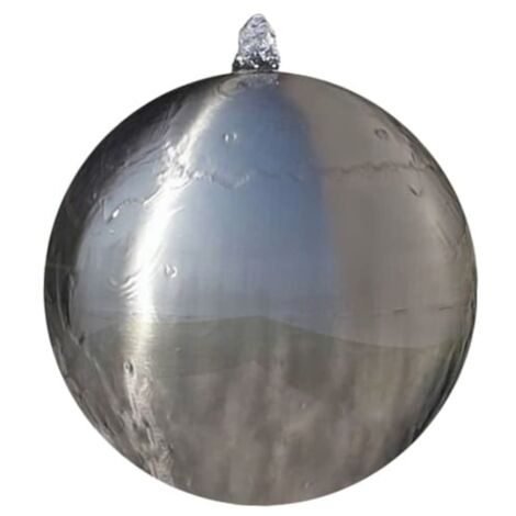 vidaXL Fontana da Giardino a Sfera con LED in Acciaio Inox 20 cm