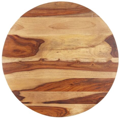 Piano Tavolo in Legno Massello di Acacia Rotondo 25-27 mm 70 cm vidaXL