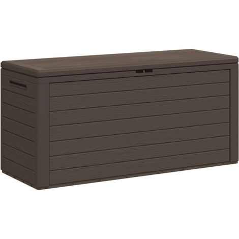 vidaXL Baule da Giardino Marrone 116x44x55 cm (1/5)