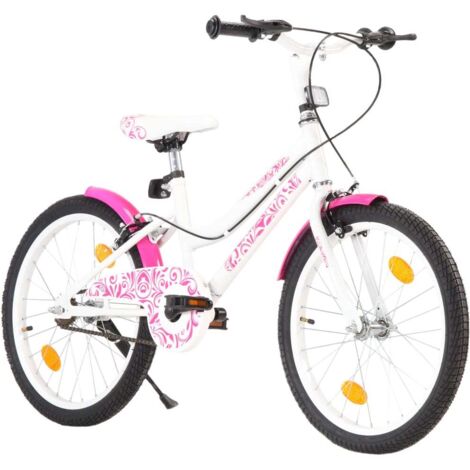 vidaXL Bici per Bambini 20 Pollici Rosa e Bianca