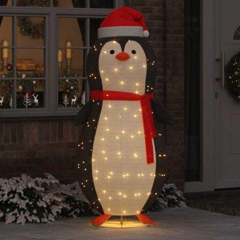 Figura di pinguino di neve Bianco caldo 78 x 178 cm Tessuto vidaXL (1/5)