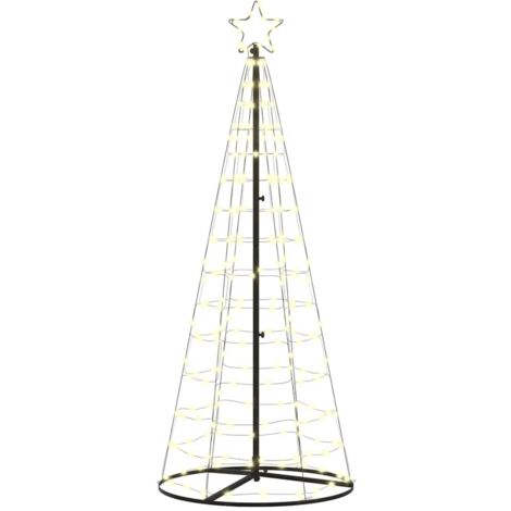 vidaXL Albero di Natale LED con 390 LED Bianco caldo 250 cm Ferro (1/5)